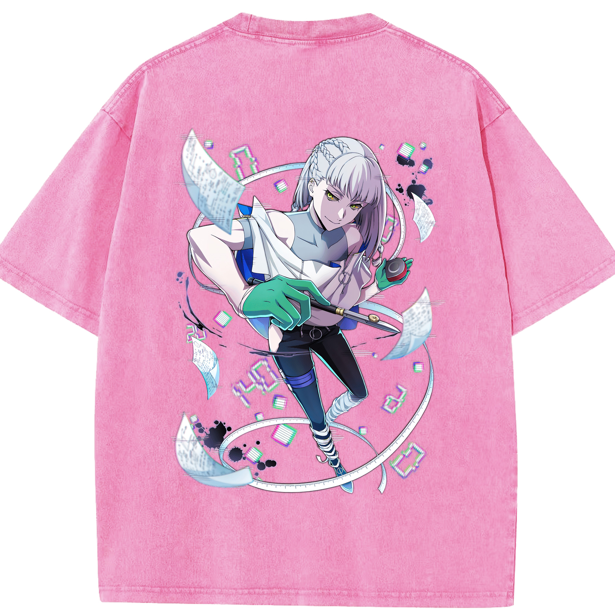 （画像用） 文豪ストレイドッグス Bungo Stray Dogs 綿100% ヴィンテージ風 半袖Tシャツ（背面プリント）
